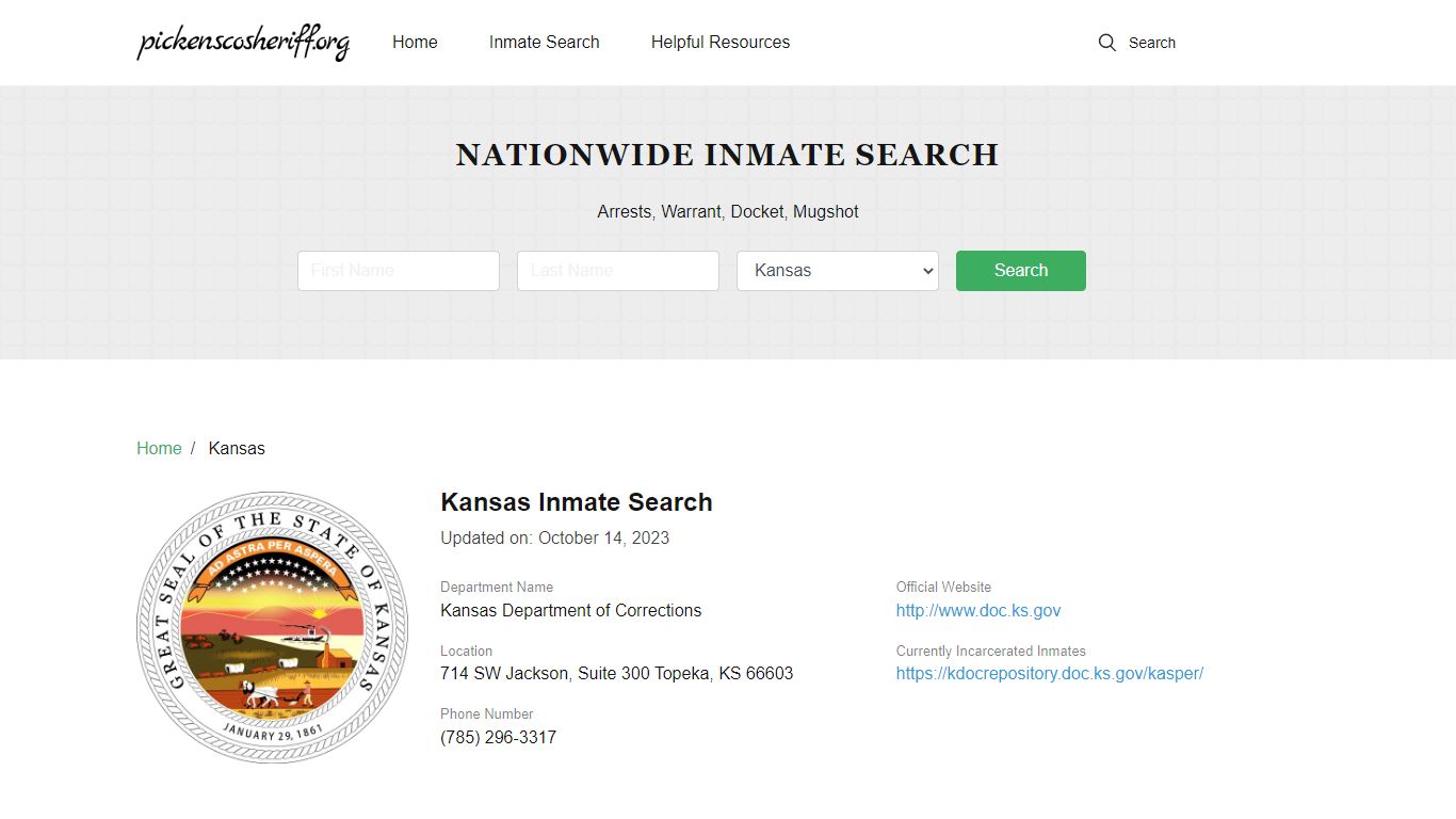 Kansas Inmate Search – Kansas Department of Corrections Offender Lookup